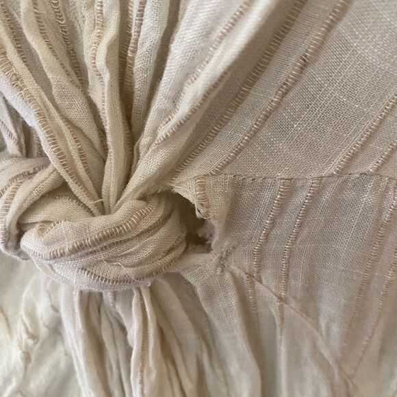 LSPACE Down The Line Cover Up in Cream sheer knot front beach swimwear Revolve - Picture 11 of 14